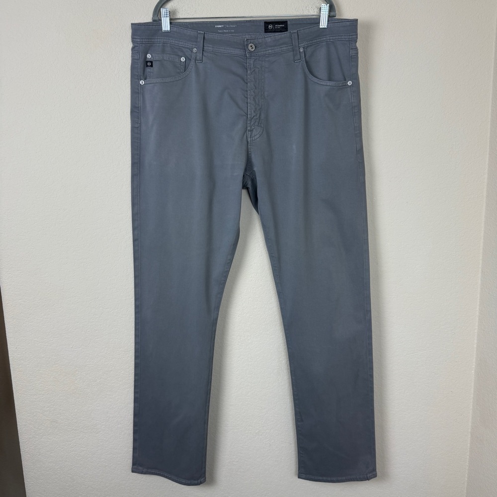 Adriano Goldschmied Men’s The Everett Slim Straight Pants | 36 | Grey